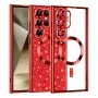 Калъф за Samsung Galaxy S22 Ultra 5G - Luxury Glitter MagSafe - Червен