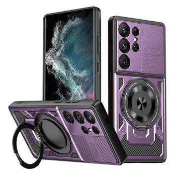 Калъф за Samsung Galaxy S22 Ultra 5G - RuggedCam - Лилав