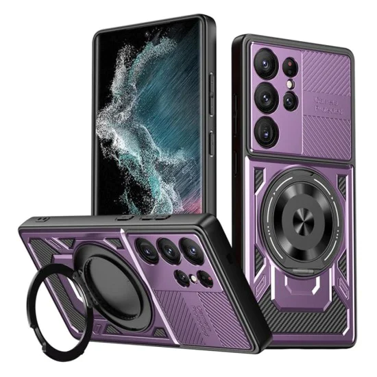 Калъф за Samsung Galaxy S22 Ultra 5G - RuggedCam - Лилав