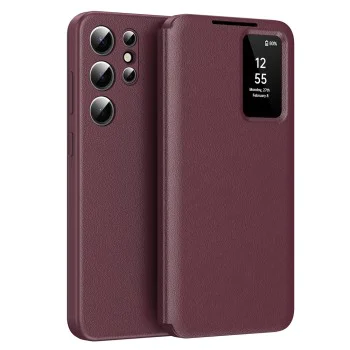 Калъф за Samsung Galaxy S22 Ultra 5G - SmartView Series - Червен