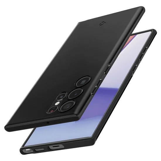 Калъф за Samsung Galaxy S22 Ultra 5G - Spigen Thin Fit - черен