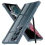 Калъф за Samsung Galaxy S22 Ultra 5G - Techsuit - Удароустойчив Clear Silicone - Опушено Черен