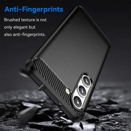 Калъф за Samsung Galaxy S23 - Carbon Silicone - Черен