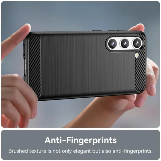 Калъф за Samsung Galaxy S23 - Carbon Silicone - Черен