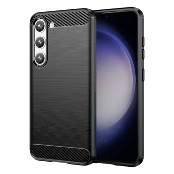 Калъф за Samsung Galaxy S23 - Carbon Silicone - Черен