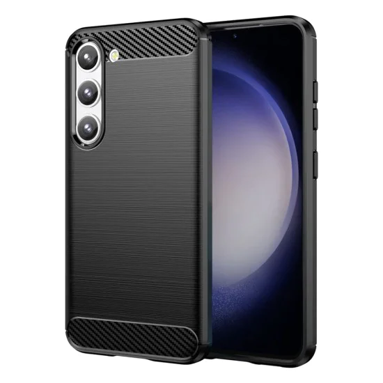 Калъф за Samsung Galaxy S23 - Carbon Silicone - Черен