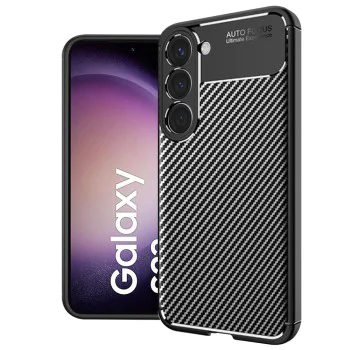 Калъф за Samsung Galaxy S23 - CarbonFiber - Черен