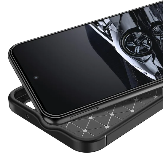 Калъф за Samsung Galaxy S23 - CarbonFiber - Черен