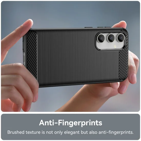 Калъф за Samsung Galaxy S23 FE - Carbon Silicone - Черен