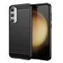 Калъф за Samsung Galaxy S23 FE - Carbon Silicone - Черен