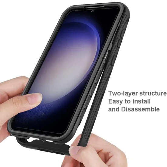 Калъф за Samsung Galaxy S23 FE + Протектор - Defense360 Pro - Черен