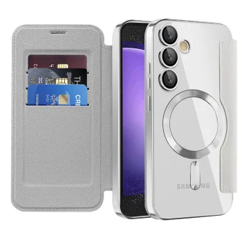 Калъф за Samsung Galaxy S23 FE - SmartMag Book Case - Сив