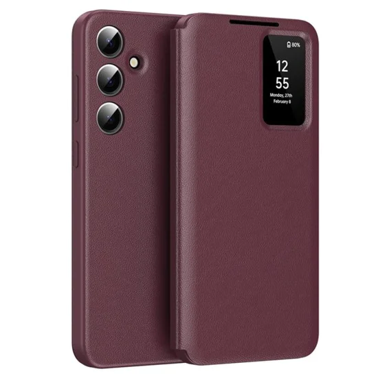 Калъф за Samsung Galaxy S23 FE - SmartView Series - Червен
