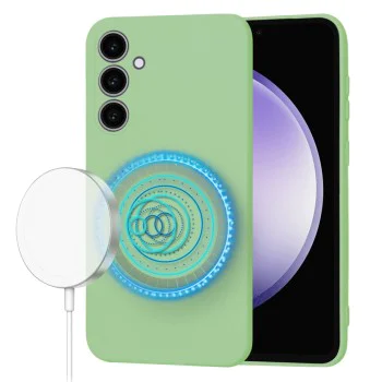 Калъф за Samsung Galaxy S23 FE - SoftFlex MagSafe - Mint Green