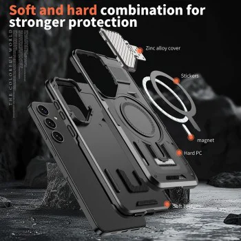 Калъф за Samsung Galaxy S23 FE - Techsuit - CamVault MagSafe - Черен