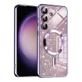 Калъф за Samsung Galaxy S23 FE - Techsuit - Луксозен брокат MagSafe - Светло лилав