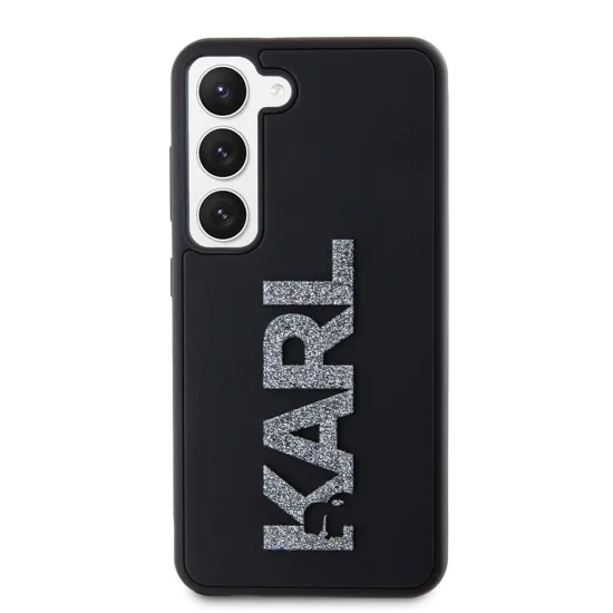 Калъф за Samsung Galaxy S23 - Karl Lagerfeld 3D Design (KLHCHCS23S3DMBKCKCK) - Гумено блестящо лого