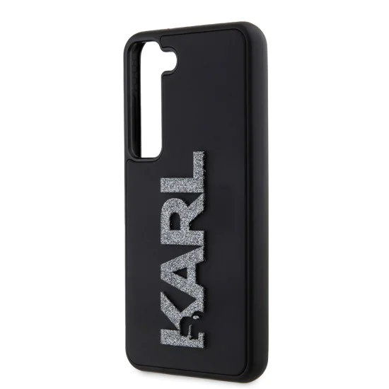 Калъф за Samsung Galaxy S23 - Karl Lagerfeld 3D Design (KLHCHCS23S3DMBKCKCK) - Гумено блестящо лого