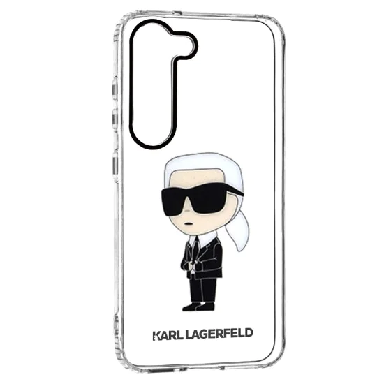 Калъф за Samsung Galaxy S23 - Karl Lagerfeld Hardcase Transparent (KLHCHCS23SHNIKTCT) - Ikonik Karl Lagerfeld