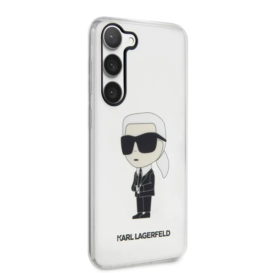 Калъф за Samsung Galaxy S23 - Karl Lagerfeld Hardcase Transparent (KLHCHCS23SHNIKTCT) - Ikonik Karl Lagerfeld