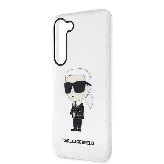 Калъф за Samsung Galaxy S23 - Karl Lagerfeld Hardcase Transparent (KLHCHCS23SHNIKTCT) - Ikonik Karl Lagerfeld