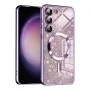 Калъф за Samsung Galaxy S23 - Луксозен Glitter MagSafe - Светло лилав