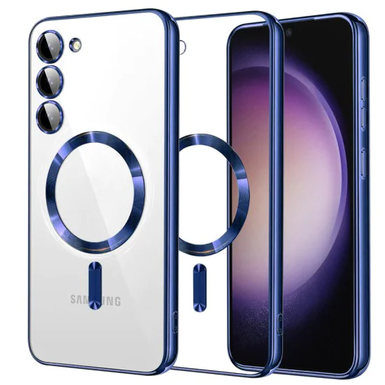 Калъф за Samsung Galaxy S23 - Luxury Crystal MagSafe - Deep Blue