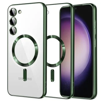 Калъф за Samsung Galaxy S23 - Luxury Crystal MagSafe - Deep Green