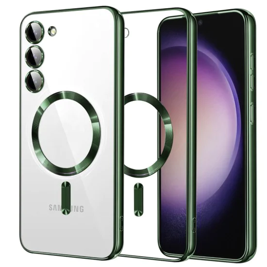 Калъф за Samsung Galaxy S23 - Luxury Crystal MagSafe - Deep Green
