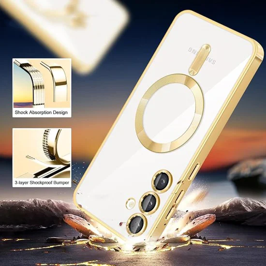 Калъф за Samsung Galaxy S23 - Luxury Crystal MagSafe - Розов