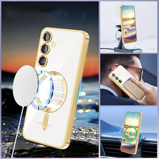 Калъф за Samsung Galaxy S23 - Luxury Crystal MagSafe - Розов