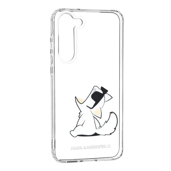 Калъф за Samsung Galaxy S23 Plus - Karl Lagerfeld Hardcase Transparent (KLHCHCS23MCFNRC) - Choupette Fun