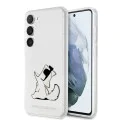 Калъф за Samsung Galaxy S23 Plus - Karl Lagerfeld Hardcase Transparent (KLHCHCS23MCFNRC) - Choupette Fun