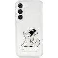Калъф за Samsung Galaxy S23 Plus - Karl Lagerfeld Hardcase Transparent (KLHCHCS23MCFNRC) - Choupette Fun