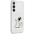 Калъф за Samsung Galaxy S23 Plus - Karl Lagerfeld Hardcase Transparent (KLHCHCS23MCFNRC) - Choupette Fun
