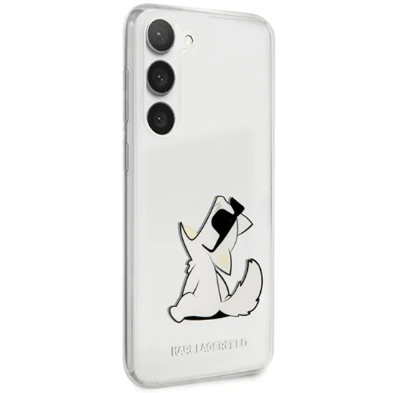 Калъф за Samsung Galaxy S23 Plus - Karl Lagerfeld Hardcase Transparent (KLHCHCS23MCFNRC) - Choupette Fun