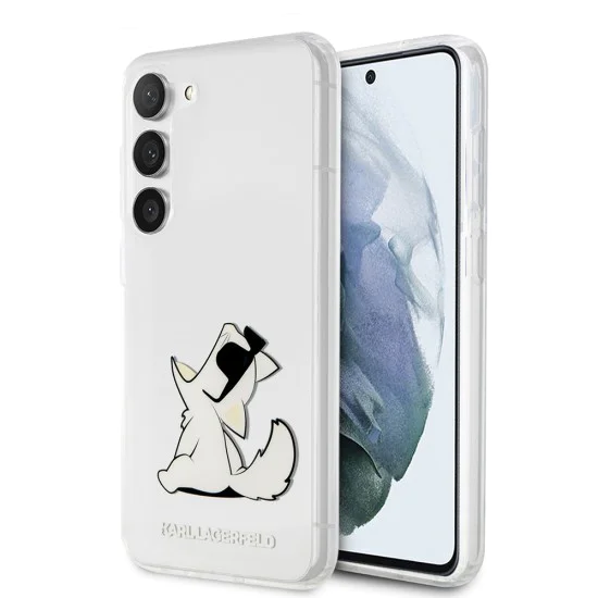 Калъф за Samsung Galaxy S23 Plus - Karl Lagerfeld Hardcase Transparent (KLHCHCS23MCFNRC) - Choupette Fun