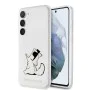 Калъф за Samsung Galaxy S23 Plus - Karl Lagerfeld Hardcase Transparent (KLHCHCS23MCFNRC) - Choupette Fun