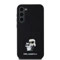 Калъф за Samsung Galaxy S23 Plus - Karl Lagerfeld Silicone (KLHCHCS23MSMHMHKCNPK) - Karl&Choupette Metal Pin