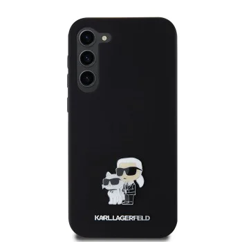 Калъф за Samsung Galaxy S23 Plus - Karl Lagerfeld Silicone (KLHCHCS23MSMHMHKCNPK) - Karl&Choupette Metal Pin