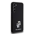 Калъф за Samsung Galaxy S23 Plus - Karl Lagerfeld Silicone (KLHCHCS23MSMHMHKCNPK) - Karl&Choupette Metal Pin