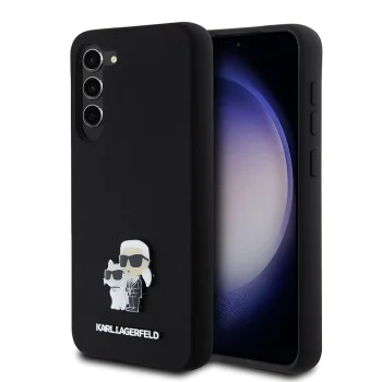 Калъф за Samsung Galaxy S23 Plus - Karl Lagerfeld Silicone (KLHCHCS23MSMHMHKCNPK) - Karl&Choupette Metal Pin