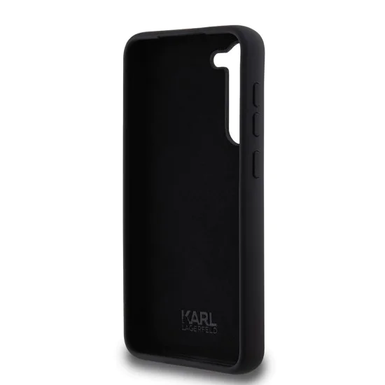 Калъф за Samsung Galaxy S23 Plus - Karl Lagerfeld Silicone (KLHCHCS23MSMHMHKCNPK) - Karl&Choupette Metal Pin