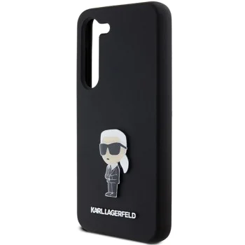 Калъф за Samsung Galaxy S23 Plus - Karl Lagerfeld Silicone (KLHCHCS23MSMHMHKKNPK) - Ikonik Metal Pin