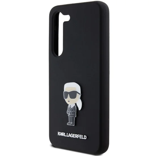 Калъф за Samsung Galaxy S23 Plus - Karl Lagerfeld Silicone (KLHCHCS23MSMHMHKKNPK) - Ikonik Metal Pin