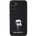 Калъф за Samsung Galaxy S23 Plus - Karl Lagerfeld Silicone (KLHCHCS23MSMHMHKKNPK) - Ikonik Metal Pin