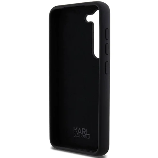 Калъф за Samsung Galaxy S23 Plus - Karl Lagerfeld Silicone (KLHCHCS23MSMHMHKKNPK) - Ikonik Metal Pin