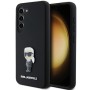 Калъф за Samsung Galaxy S23 Plus - Karl Lagerfeld Silicone (KLHCHCS23MSMHMHKKNPK) - Ikonik Metal Pin
