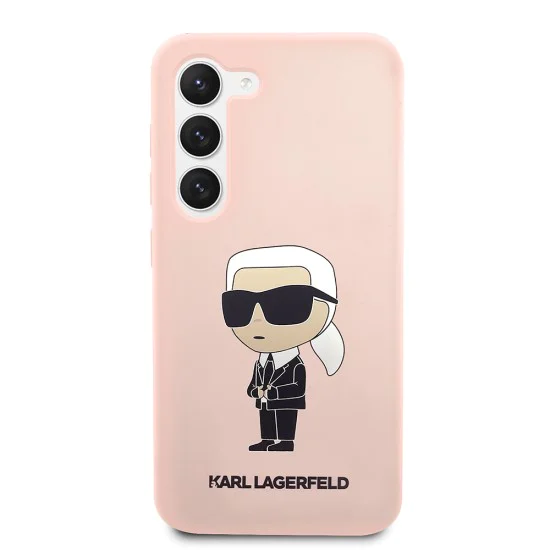 Калъф за Samsung Galaxy S23 Plus - Karl Lagerfeld Silicone (KLHCHCS23MSNIKBCP) - Pink Ikonik