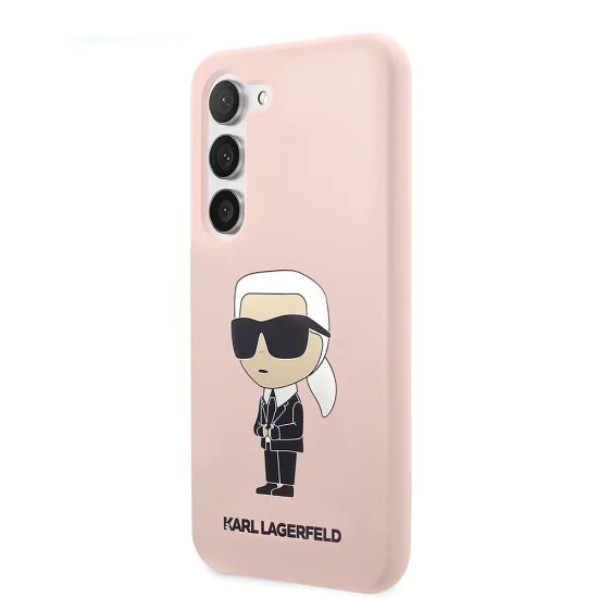Калъф за Samsung Galaxy S23 Plus - Karl Lagerfeld Silicone (KLHCHCS23MSNIKBCP) - Pink Ikonik